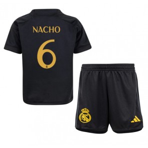 Lacne Dětský Futbalové dres Real Madrid Nacho #6 2023-24 Krátky Rukáv - Tretina (+ trenírky)